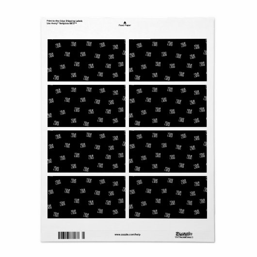 Willekeurig gearrangeerd ontwerp, zakelijke Logo o Etiket (Full Sheet)