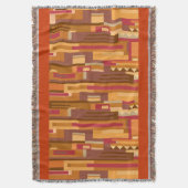 Willekeurig gepatterde warmgetonde patroongooi deken (Voorkant Verticaal)