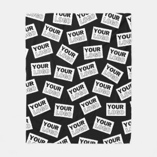 Willekeurig geplaatst Zoek naar uw Logo of een fot Fleece Deken