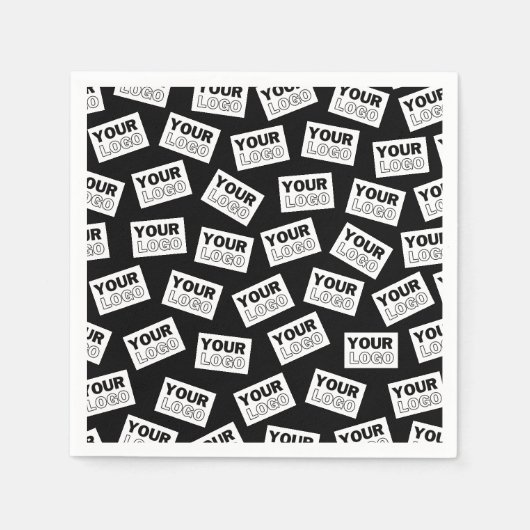 Willekeurig geplaatst Zoek naar uw Logo of een fot Servet (Voorkant)