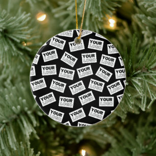 Willekeurig geplaatste zoek naar uw logo of elke f keramisch ornament