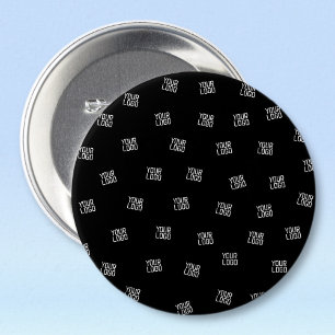 Willekeurig gerangschikte vormgeving, bedrijfslogo ronde button 7,6 cm