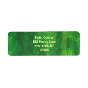 Willekeurig groen Abstract schilderen Etiket