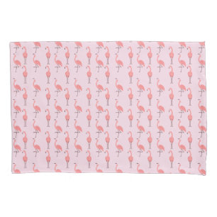 Willekeurig Roze Flamingo Vogel Patroon Kussensloop
