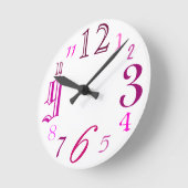 Willekeurig (roze) ronde klok (Hoek)