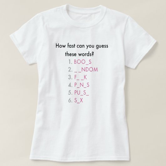 willekeurig t-shirt (Design voorkant)