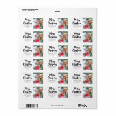 Willekeurig tekstscript Kerst foto retour adres Etiket (Full Sheet)