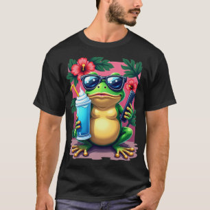 Willekeurige A Ahh Kikker Energie Y2k Tropische Re T-shirt
