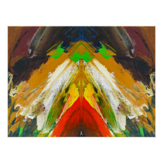 Willekeurige Abstracte Penseelstreek Compositie do Perfect Poster