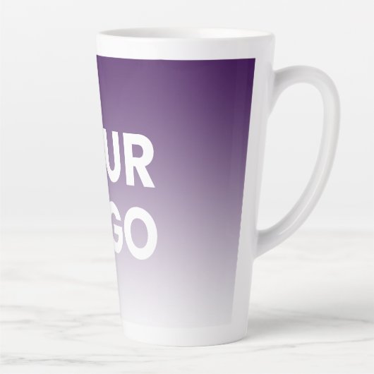 Willekeurige achtergrond | Witte gradiënt en uw Lo Latte Mok (Rechts)