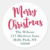 Willekeurige begroeting Bright Modern Script Retou Ronde Sticker (Voorkant)