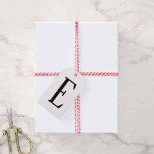 Willekeurige brief Zwart-wit of doe-het-zelf kle Cadeaulabel