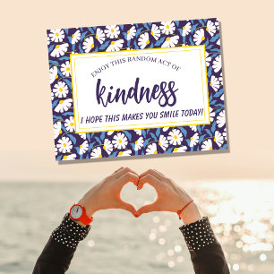 Willekeurige Daad van Vriendelijkheid Blauw & Wit  Briefkaart