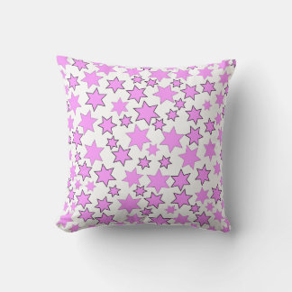 Willekeurige Fel Roze Sterren Kussen