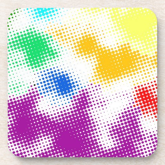 Willekeurige halftone kleurrijke achtergrond bier onderzetter (Voorkant)