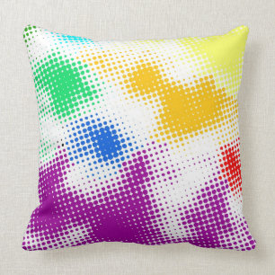 Willekeurige halftone kleurrijke achtergrond kussen