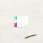 Willekeurige halftone kleurrijke achtergrond post-it® notes (Op bureau)