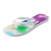 Willekeurige halftone kleurrijke achtergrond teenslippers (Schuin)