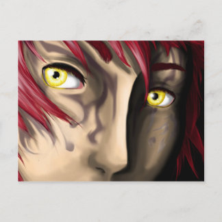 Willekeurige jongen in emo-modus briefkaart