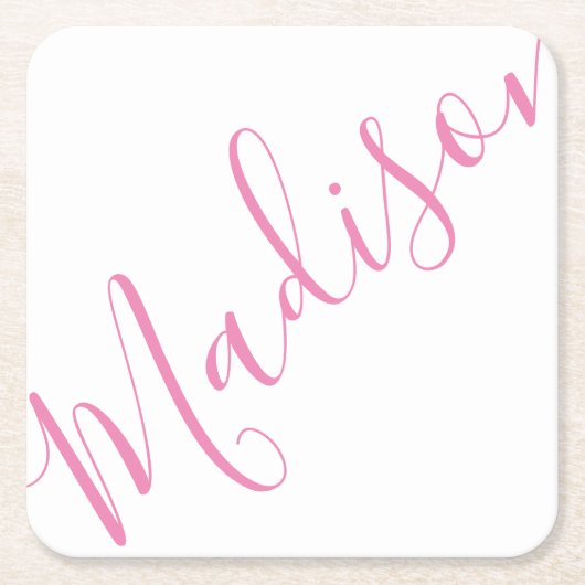 Willekeurige kleur - Script Name Paper Onderzetter (Voorkant)