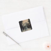 Willekeurige kunst die mijn kat maakte vierkante sticker (Envelop)