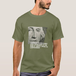 "willekeurige macht" George Washington-shirt T-shirt