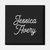 Willekeurige naam | Bewerkbaar gestileerd script Magneet (Voorkant)