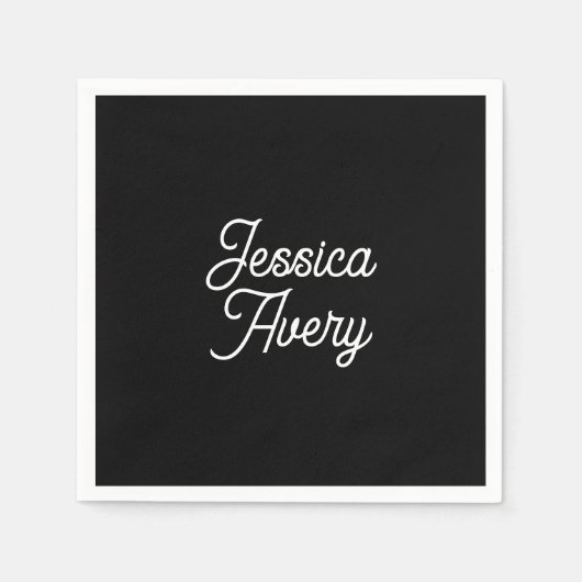 Willekeurige naam | Bewerkbaar gestileerd script Servet (Voorkant)