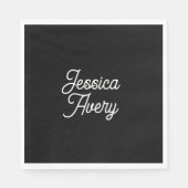 Willekeurige naam | Bewerkbaar  gestileerd script  Servet (Voorkant)