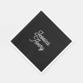 Willekeurige naam | Bewerkbaar  gestileerd script  Servet (Hoek)