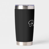 Willekeurige naam | Cool Editable White Script op  Geïsoleerde Drinkbeker (Voorkant)