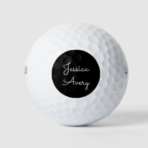 Willekeurige naam Cool Editable White Script op Golfballen