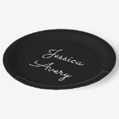 Willekeurige naam | Cool Editable White Script op Papieren Bordje (Gekanteld)