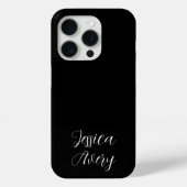 Willekeurige naam | Elegant bewerkbaar wit script  Case-Mate iPhone Case (Achterkant)