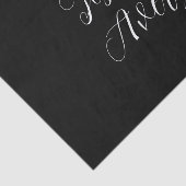 Willekeurige naam | Elegant bewerkbaar wit script  Tissuepapier (Detail)