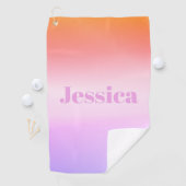 Willekeurige naam | Retro-moderne gestileerde teks Golfhanddoek (Insitu)