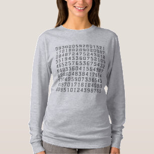 Willekeurige nummers t-shirt