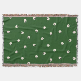 Willekeurige Schattigee Kawaii Skull Stippen donke Deken