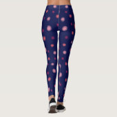 Willekeurige Stippen, magenta, roze, koraal, marin Leggings (Achterkant)