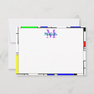 Willekeurige Vierkanten Hommage aan Mondriaan Gepe Notitiekaartje