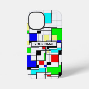 Willekeurige Vierkanten Hommage aan Mondrian Aange iPhone 12 Mini Hoesje