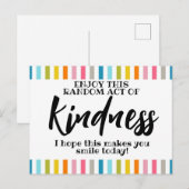 Willekeurige vriendelijkheid briefkaart (Voorkant / Achterkant)