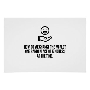 Willekeurige vriendelijkheid perfect poster