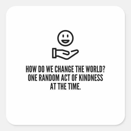 Willekeurige vriendelijkheid vierkante sticker (Voorkant)