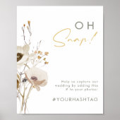 Willekeurige Wilde Bloem Oeps Hashtag Poster (Voorkant)