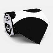 Willekeurige zwarte cirkels op wit stropdas (Opgerold)