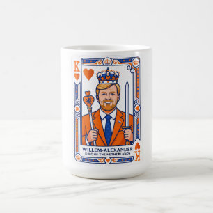 Willem-Alexander Speelkaart - Hartenkoning Konings Koffiemok