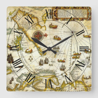 Willem Barentsz~Navigator~Cartograaf~Arctic~ Vierkante Klok