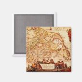 Willem Janszoon Blaeu Antiek German Map Magnet Magneet (Voorkant / Achterkant)