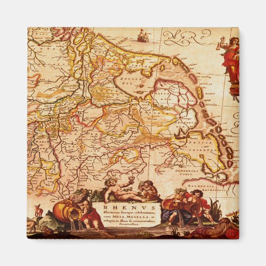 Willem Janszoon Blaeu Antiek German Map Magnet Magneet (Voorkant)